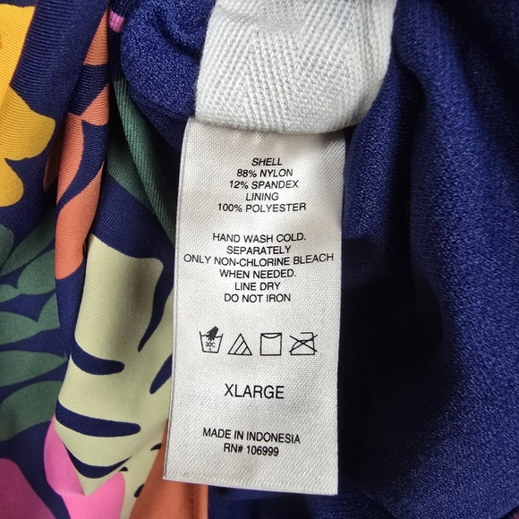 SEA ANGEL One Piece Floral Swim Suit Multicolored Navy Womens Size XL - Picture 8 of 15